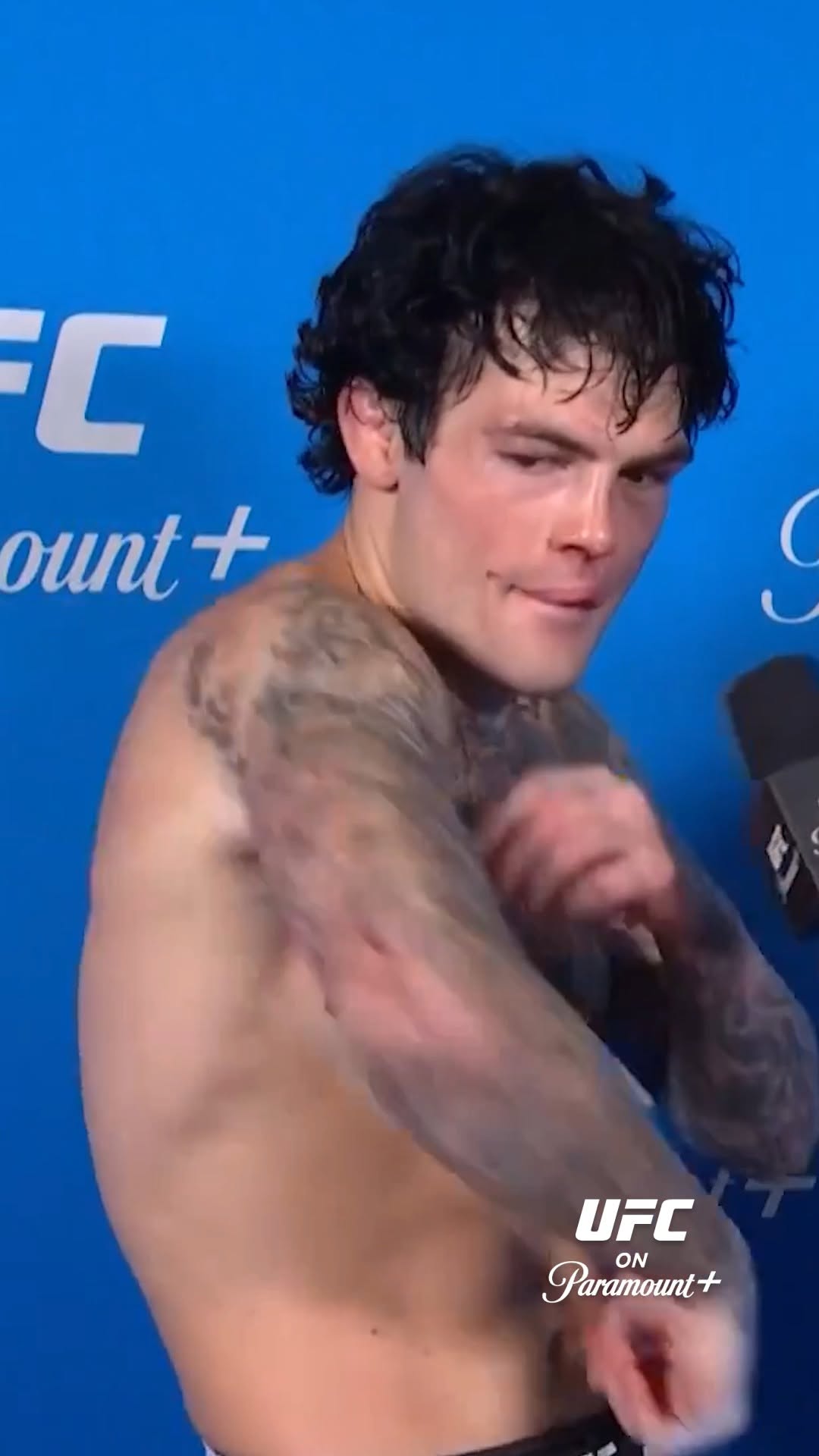 Tommy Gunz após a luta no UFC OKC